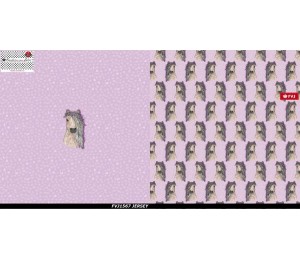 Jersey - Fräulein v. Julie Blumenkranz Pferd Panel flieder